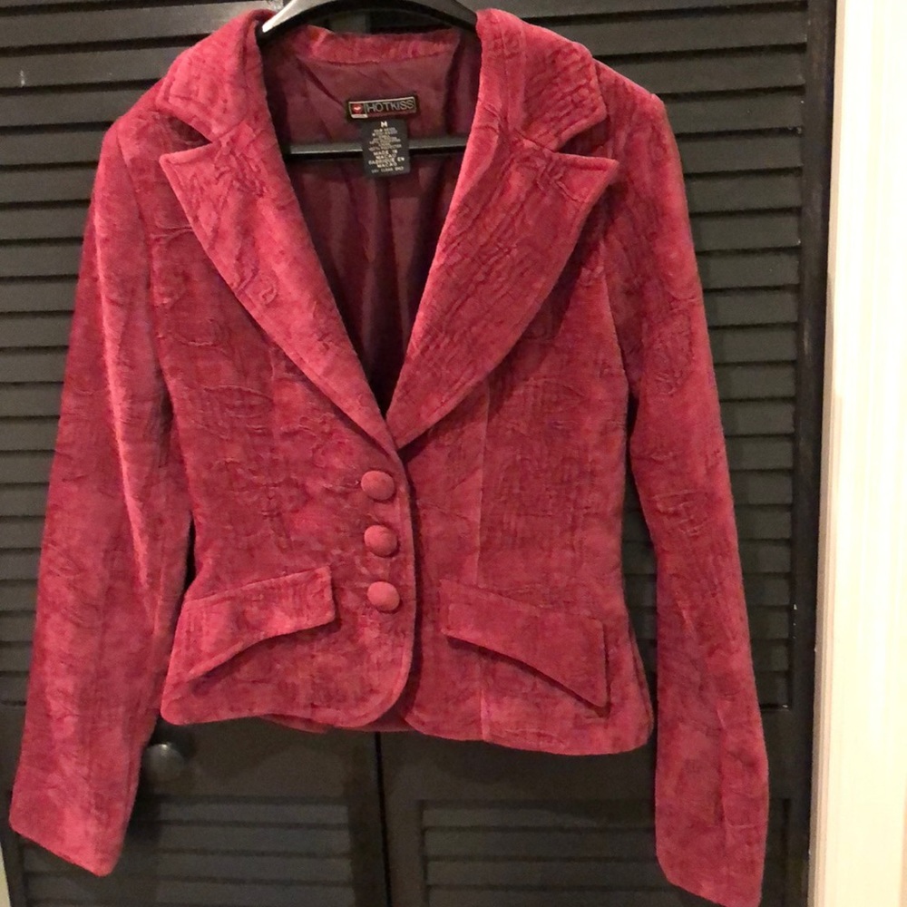 Burgundy blazer